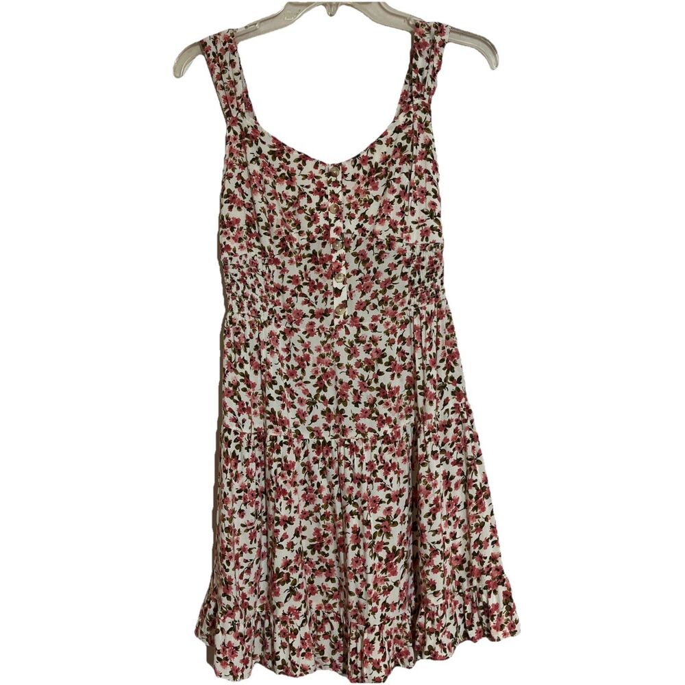Wild Fable Fit Flare Dress Juniors XS Pink Floral Halter Baby Doll Festival Fun